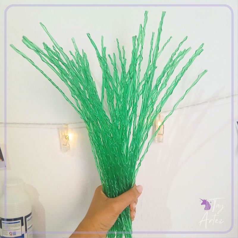 Vareta de garrafa Pet Artesanal para artesanato 30cm
