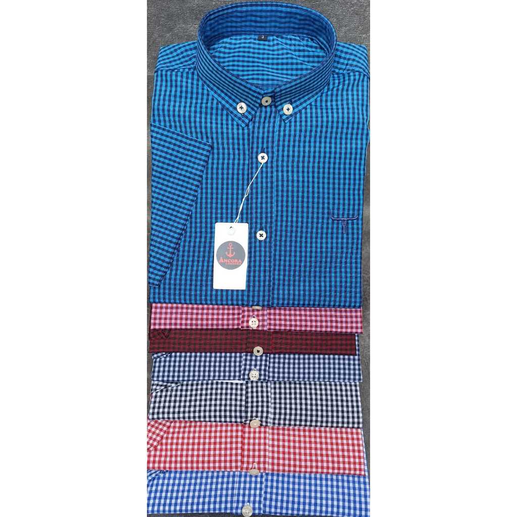 Camisa  Xadrex e Listrada, Slim, MANGA CURTA,  Country, Algodão, Cabeça do boi