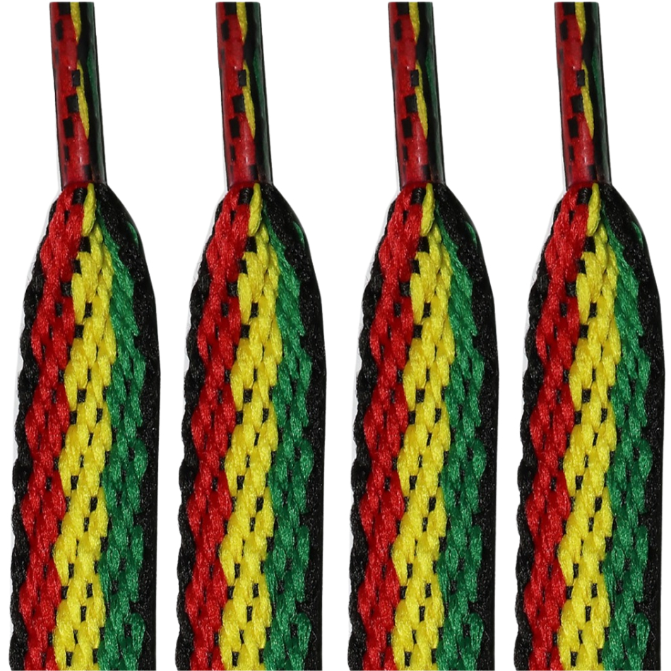 1 par Cadarço 1,20m 120cm Reggae Rasta Jamaica resistente Compatível Bob Roupas Sapatos Envio Rápido
