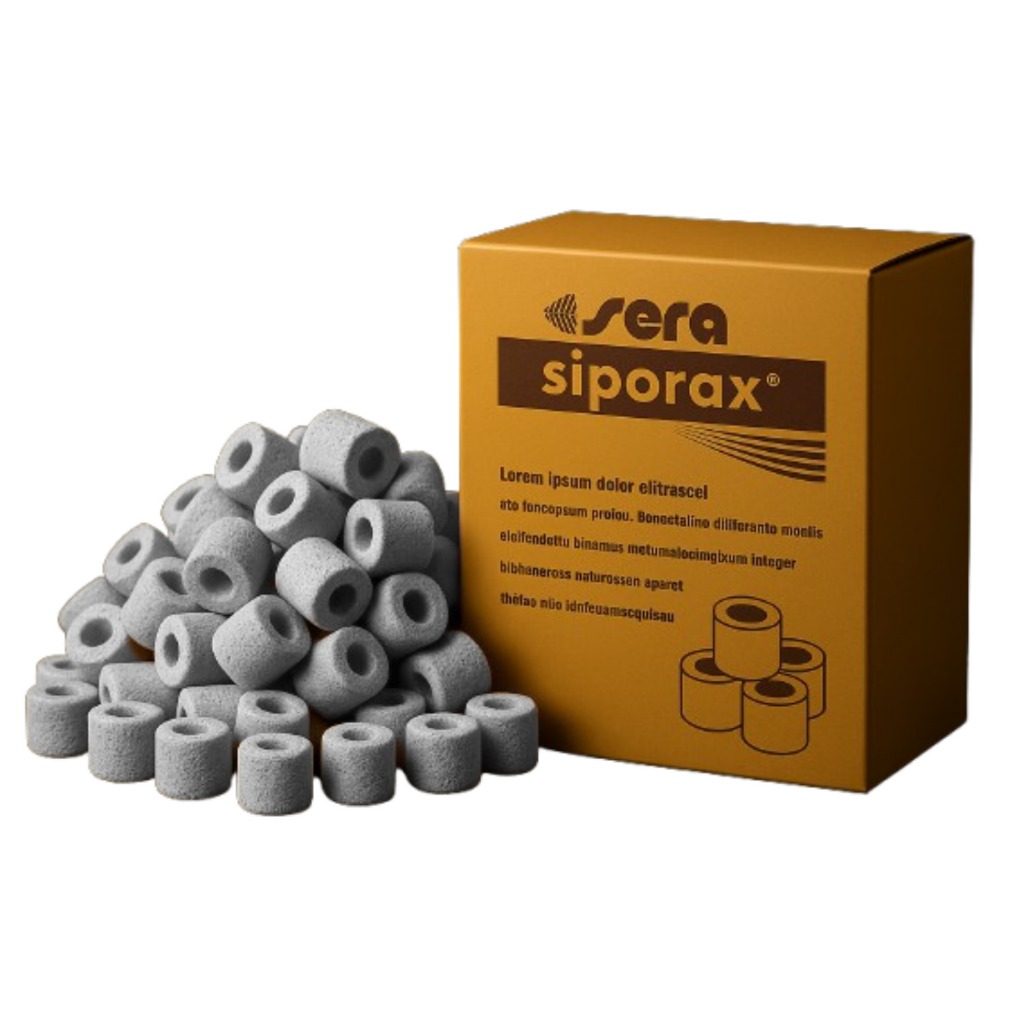 Sera Siporax Professional Granel 1L 290g Mídia Biológica Aquários Ocean Cerâmica Filtragem Bio Matrix Glass Tech Ring