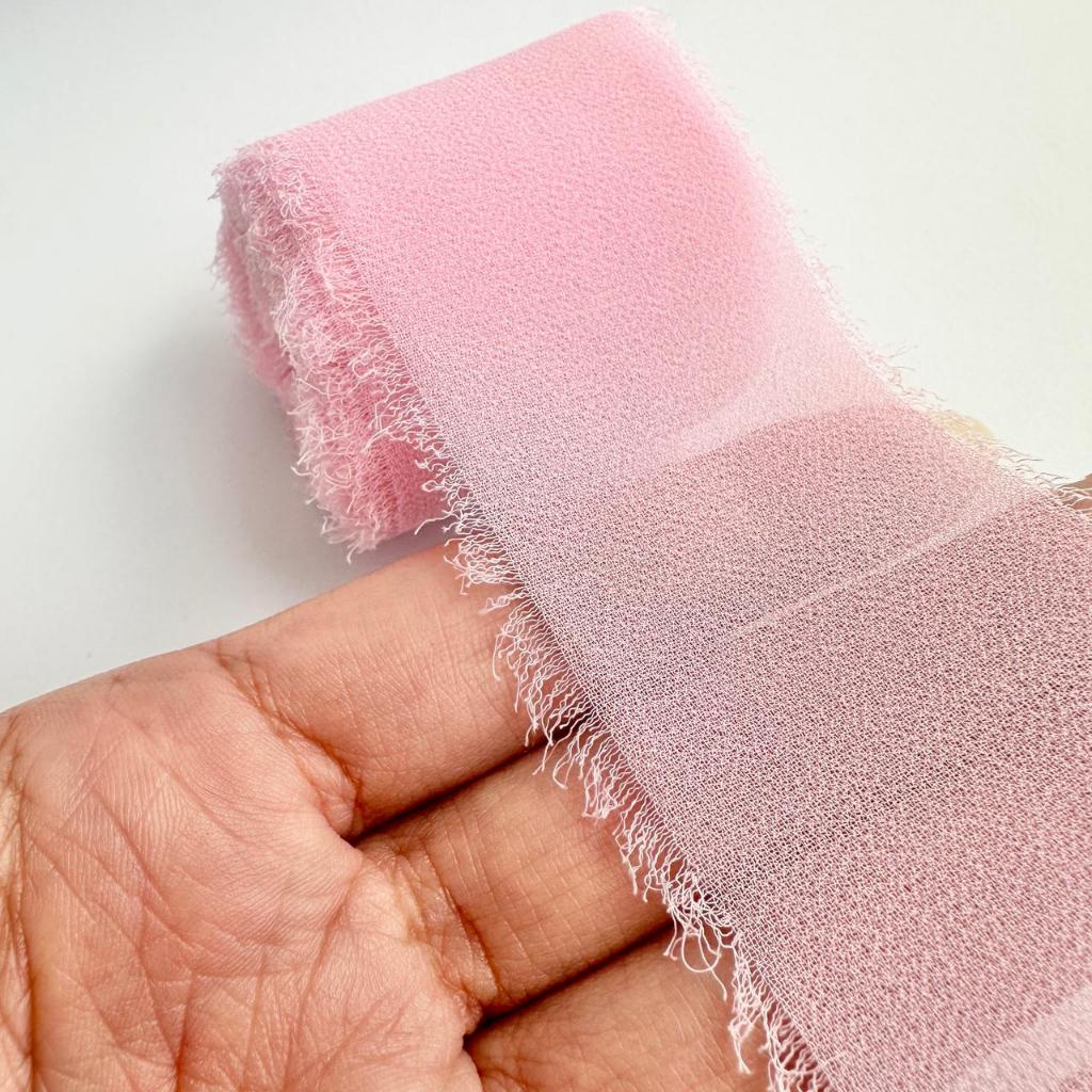 5 Metros Fita Chiffon Artesanal Casamento Caixa Padrinhos Convites Festa Decoração Enfeite Noivado em Oferta na Shopee