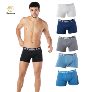 Kit 3 Cuecas Boxer Básica Microfibra com Elástico - Keeper em Oferta na Shopee