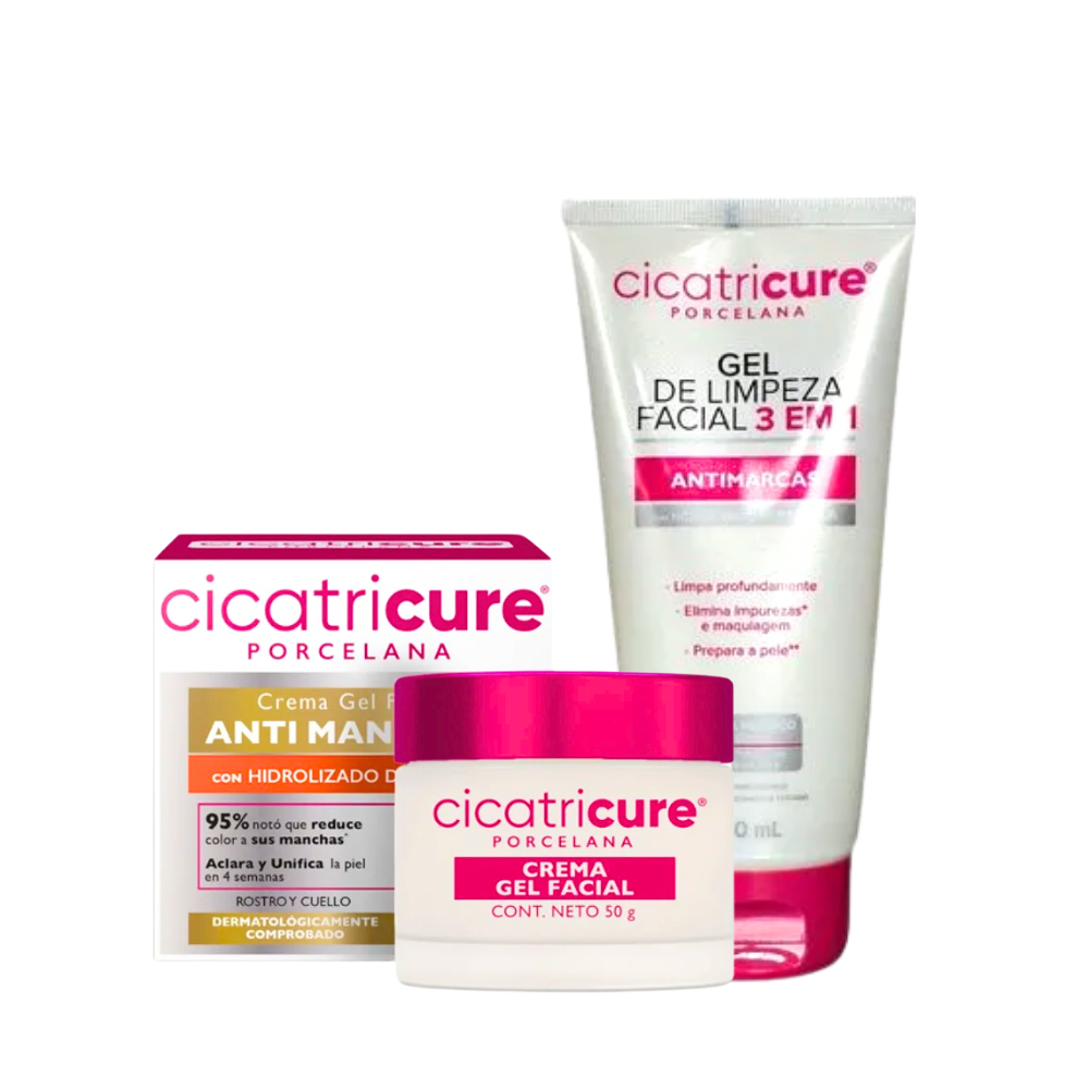Sabonete Gel de Limpeza Facial + Hidratante Antimarcas Antissinais Cicatricure Porcelana 50g