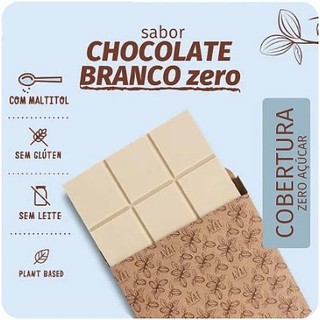 Cobertura Chocolate Branco Vegano Zero Açúcar 1kg Java — Zero Lactose, Sem Leite, Sem Soja, Sem Glúten