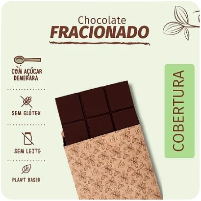 Chocolate Fracionado Meio Amargo 1kg Java — Vegano, Zero Lactose, Sem Leite, Sem Soja, Sem Glúten