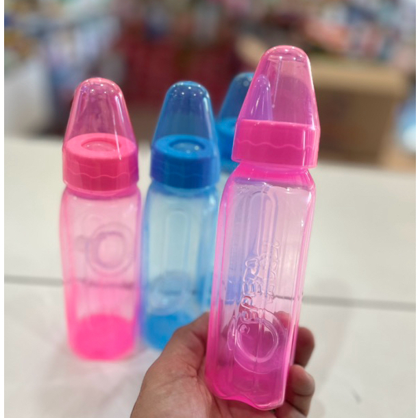 Mamadeira Azul ou Rosa Retrô  240ml Infantil bebê Pepeta Bico Redondo 1 unidade em Oferta na Shopee