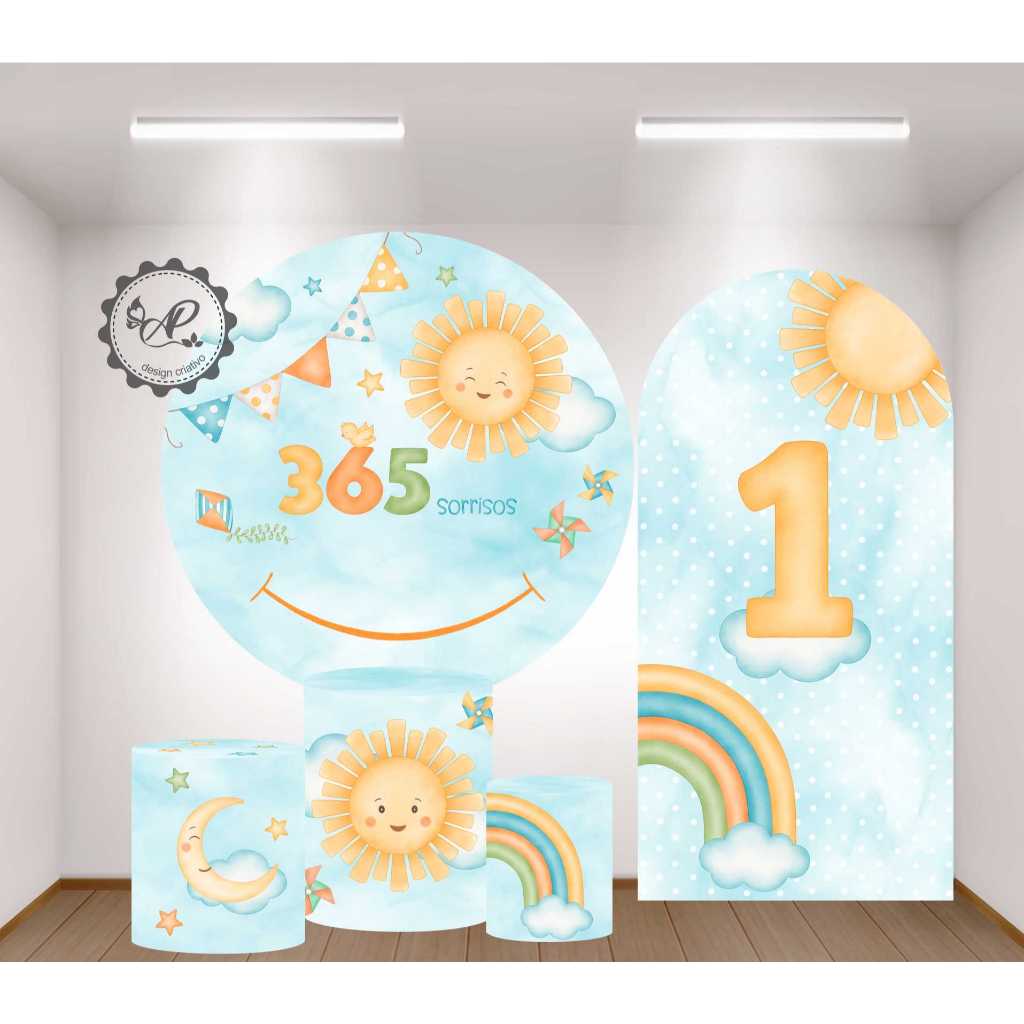 Super Kit 365 Dias - 365 Sorrisos - 1 Ano Em Tecico Sublimado Aquarelado em Oferta na Shopee