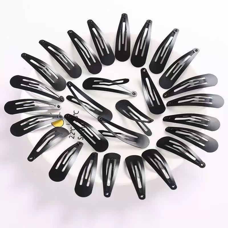 12 Unidades Presilha de Cabelo Tic Tac na cor Preta