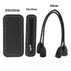 Kit Alça Ana,Fecho Ziper e Fundo 25x12 Para Bolsas Croche,Artesanatos