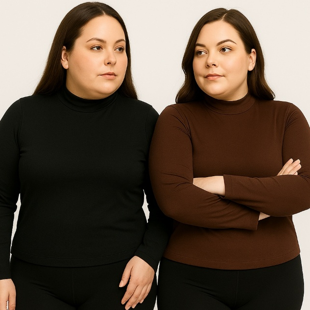 Kit 2 Segunda Pele Cacharrel Feminina Plus Size Gola Alta Suplex Inverno em Oferta na Shopee