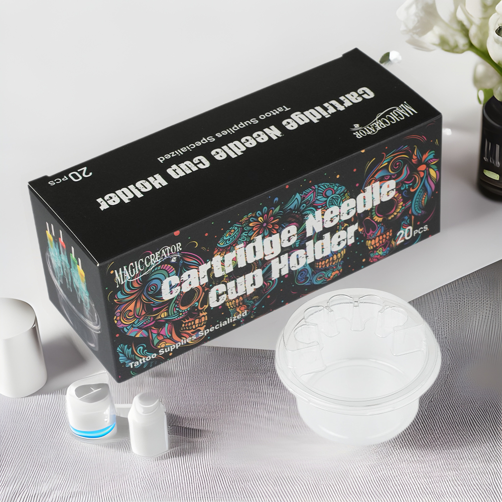 Suporte Descartável Porta Cartucho de Tatuagem e Agua 20 Unidades Com 5 Bases em Oferta na Shopee