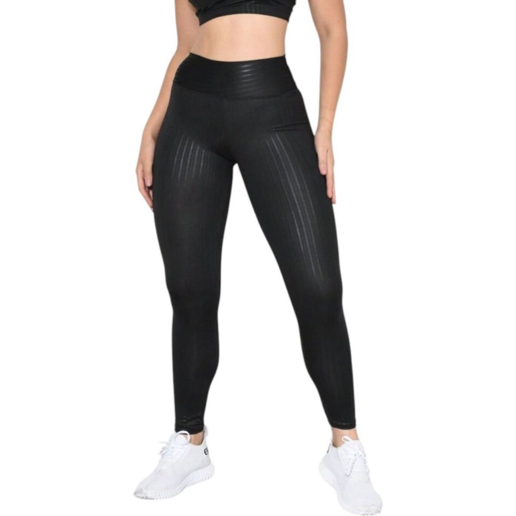 Calça Legging Feminina 3D Cirre Academia Fitness Cintura Alta Empina Bumbum