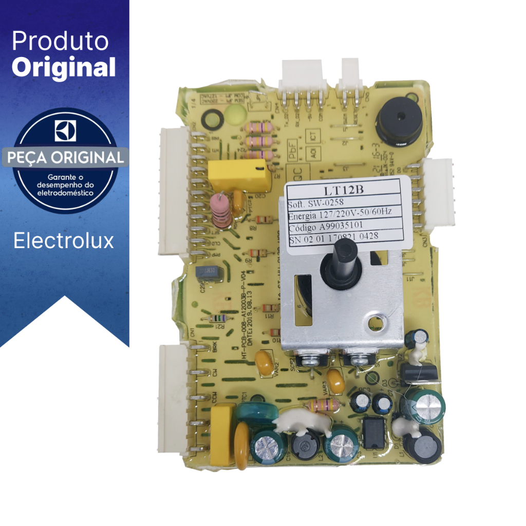 Placa de Potência Eletrônica Lavadora Electrolux 12 Kg LT12B A99035101 Bivolt Original