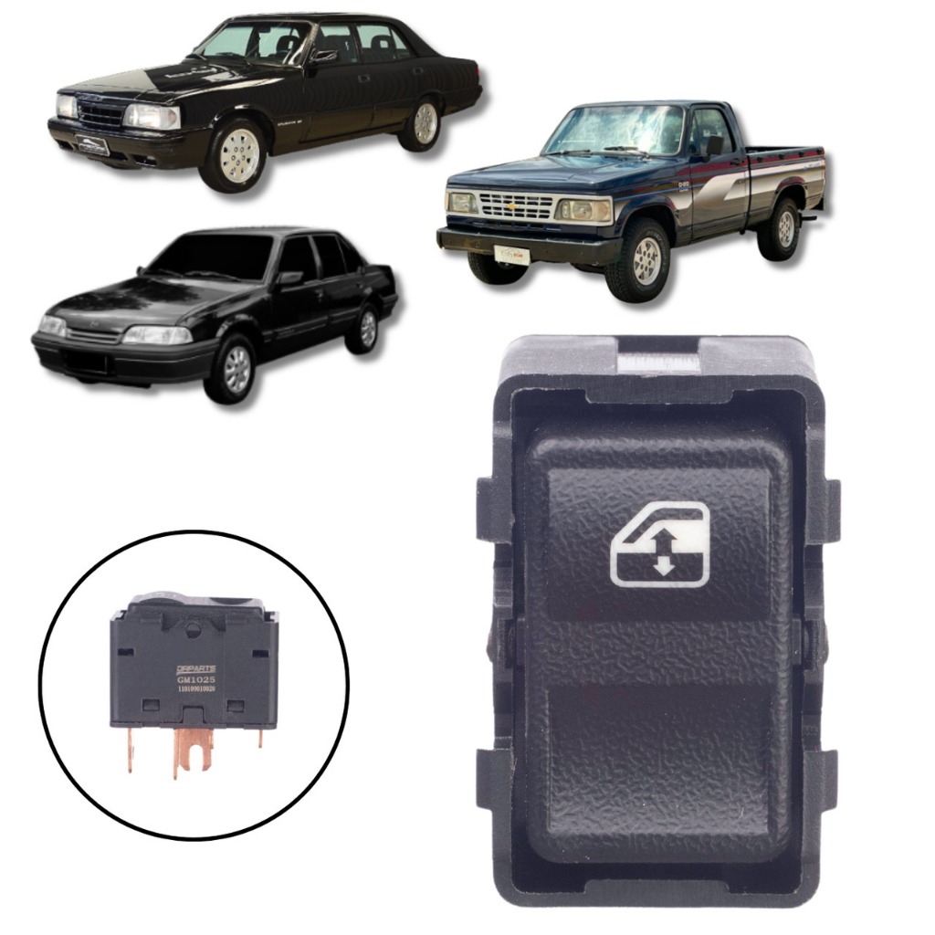 BOTÃO INTERRUPTOR VIDRO ELÉTRICO GM D20 1988/ OPALA MONZA em Oferta na Shopee