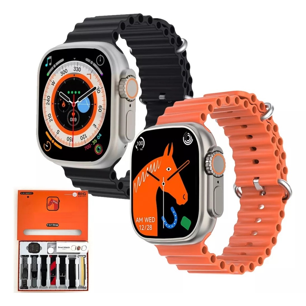 Smartwatch Ultra Live 94 S100 49mm Bluetooth Pulseira 7 Em 1