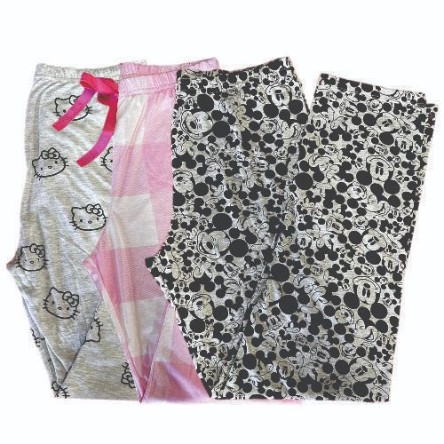 Kit 3 Calças Estampadas SORTIDAS Pijamas Feminino Pijama Confortável Variados