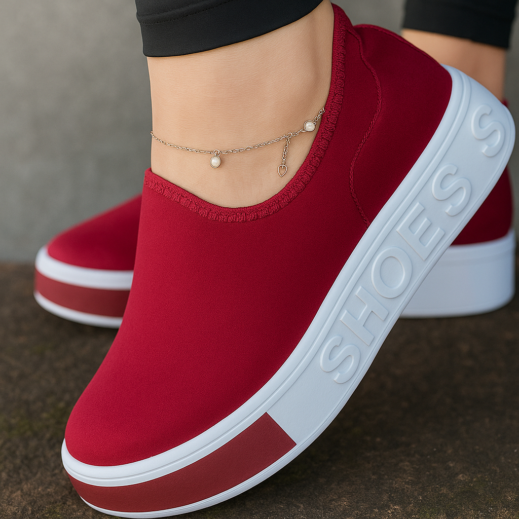 Tenis Shoes Feminino Meia Slip -On Calce Facil Confortavel Leve Casual Sapatenis Ginastica...