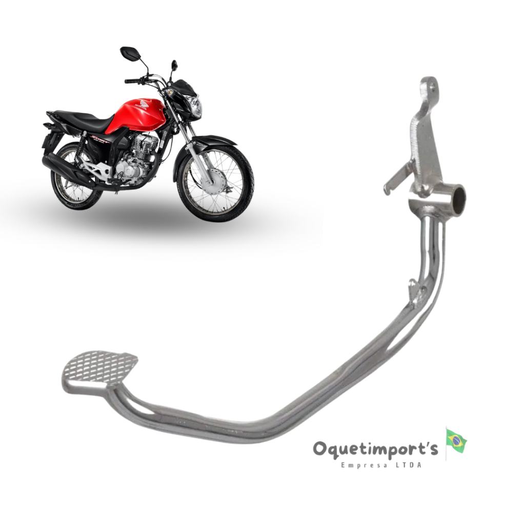 Pedal Freio Cromado CG Fan Titan Start 160 2014 a 2025 - Cromoforte em Oferta na Shopee