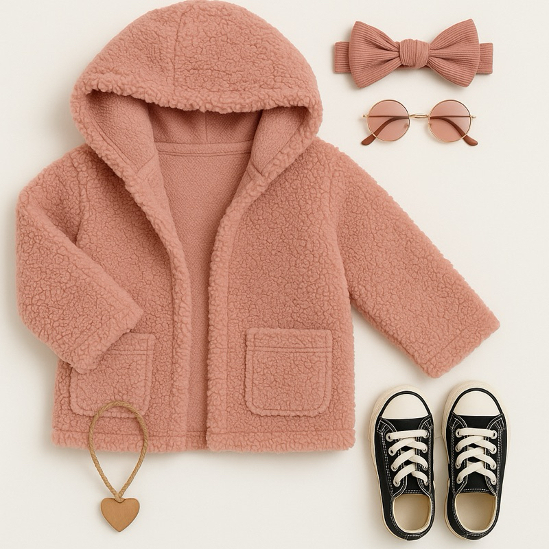 Casaco Infantil Teddy Pelinho Blusa de Frio Menina Infantil