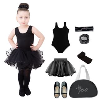 Kit Ballet Infantil Tulle  7 Itens Com Bolsa e Collant Regata em Oferta na Shopee