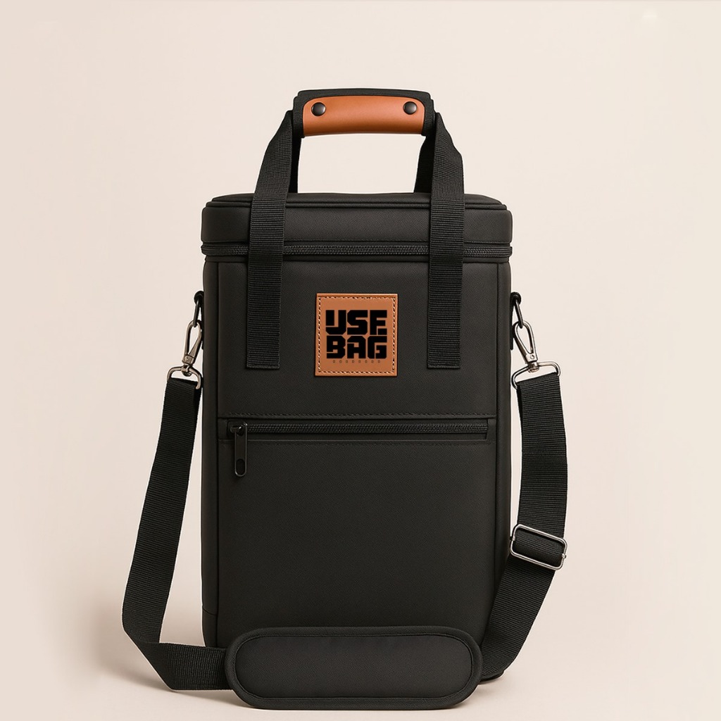 Bolsa Térmica Wine Bag Porta Vinho 4 Garrafas Pronta entrega Couro Automotivo