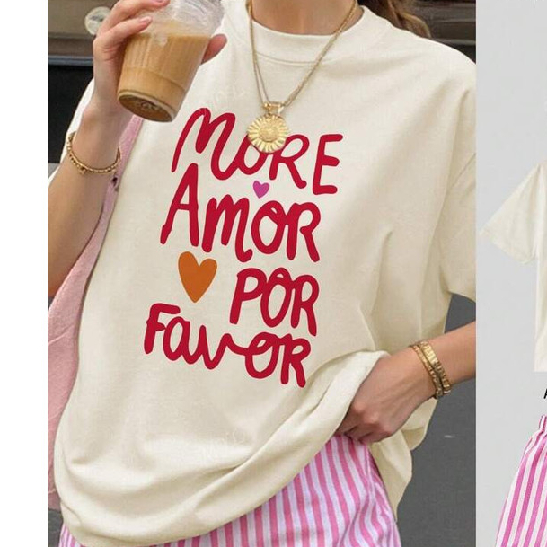 Camiseta Modelo Unissex 100% Algodão Lançamento 2025 Envio Imediato MAIS AMOR POR Favor em Oferta na Shopee