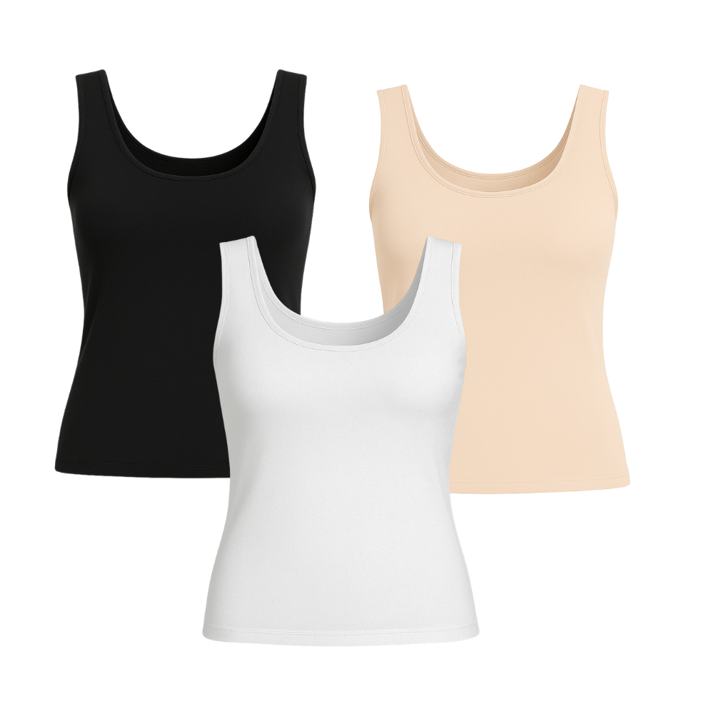 Camiseta feminina segunda pele alça larga Blusa Feminina – Ideal para o Dia a Dia, Trabalho, Viagem e lazer