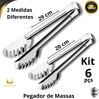 Pegadores Aço Inox Premium 20 e 29cm Para Salada Salgados Macarrão Utensílio Cozinha Restaurante Buffet em Oferta na Shopee