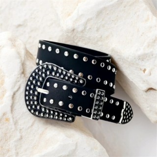 Cinto Coutry Sintético Com Aplicações Rebite Fivela em Oferta na Shopee