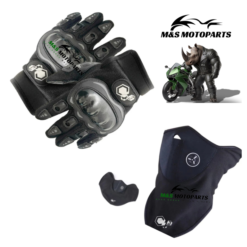 Luva e Balaclava Proteção Frio Motoqueiro -Touca Ninja e Luva Proteção Moto Motoboy