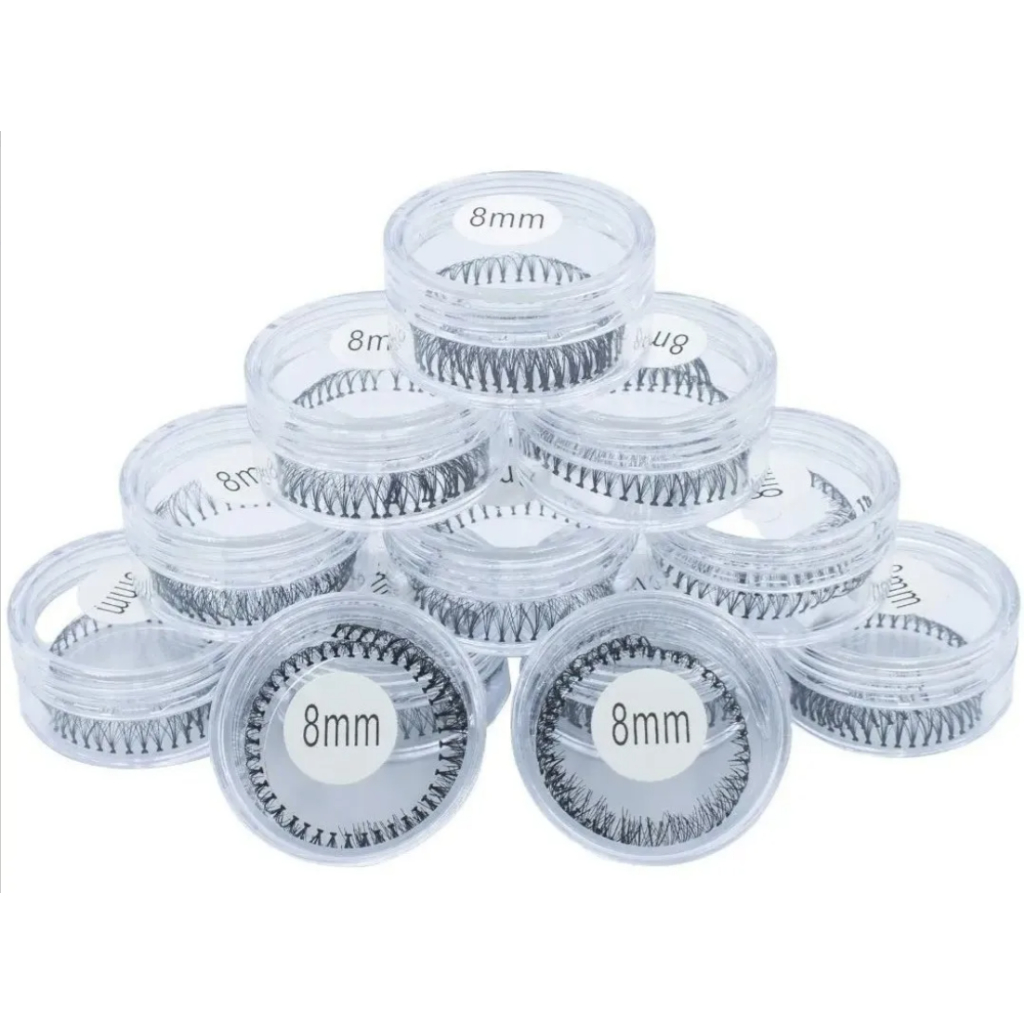 Kit 12 Cílios Tufo No Pote Alongamento Extensão Tufinho em Oferta na Shopee