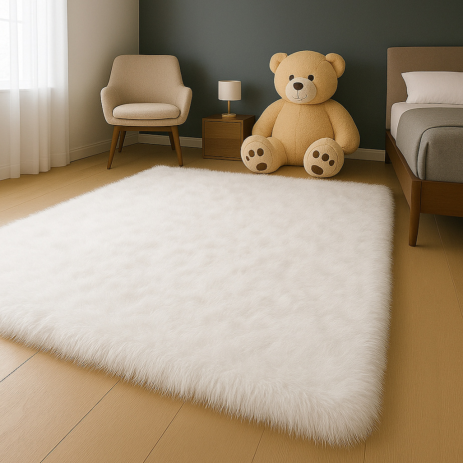 Tapete Peludo Felpudo 1,00 X 1,50 Quarto e Sala em Oferta na Shopee