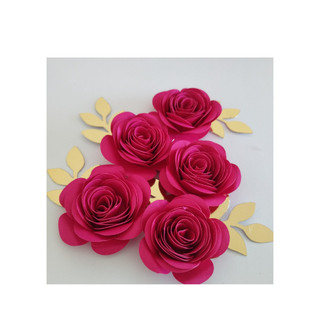 Kit 5 flores de papel para decoração de bolos para festas