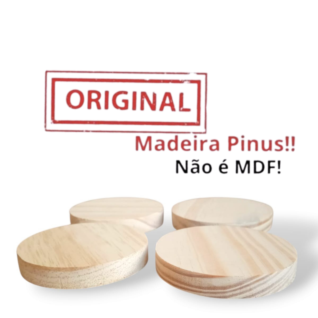 Descanso para Panela, Kit com 12 unidades, Suporte Resistente e feita em Pinus, Utensílio Doméstico