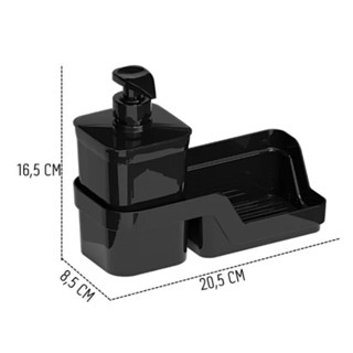 KIT Pia com Porta Detergente e Porta Esponja MELHOR PREÇO Preto Nitron em Oferta na Shopee
