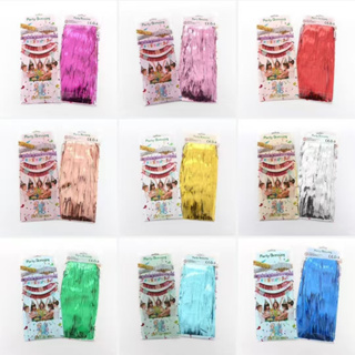 Faixa Franja Metalizada 0,30 m X 5 m Diversas Cores Roda Meio Teto Cortina Mesa em Oferta na Shopee
