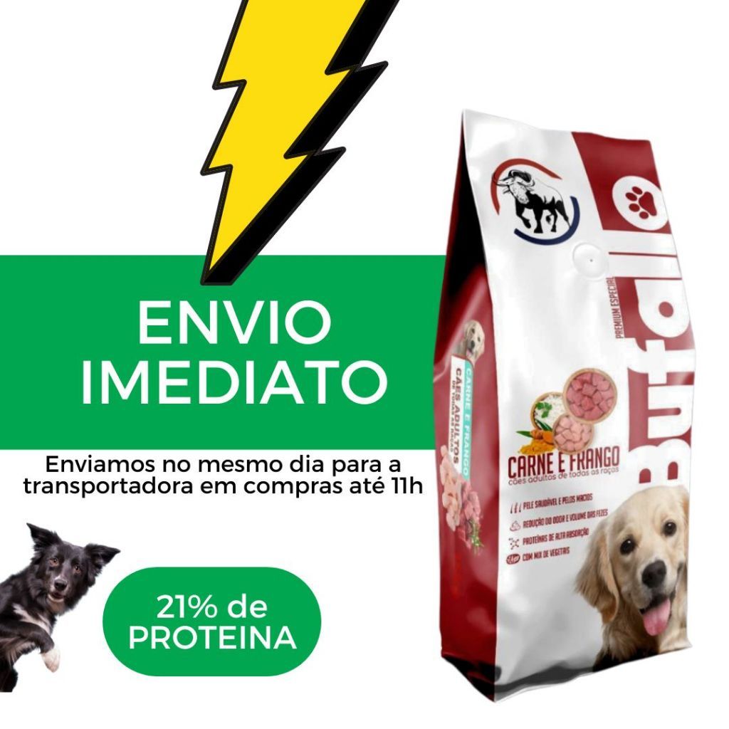 Ração 15kg p/caes Carne e Frango porte Grande premium special - Envio Imediato