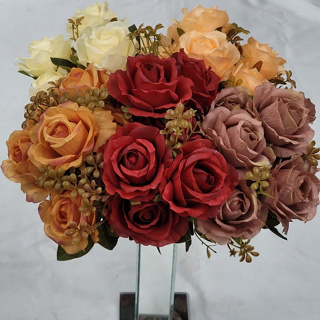 Rosa de Buquê Artificial *Grande* em Oferta na Shopee