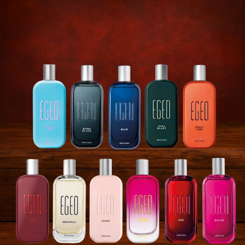 Perfumes Egeo Boticário 100ml ✨ Original, Dolce, Vanilla Vibe, Red, Choc, Blue & + | Pronta Entrega