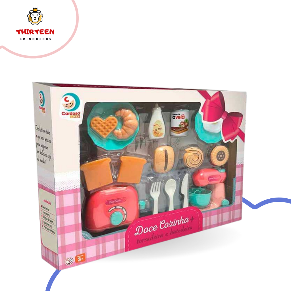 Kit Doce Cozinha Puls com Batedeira, Torradeira e 17 Peças – Com Cesto Montável