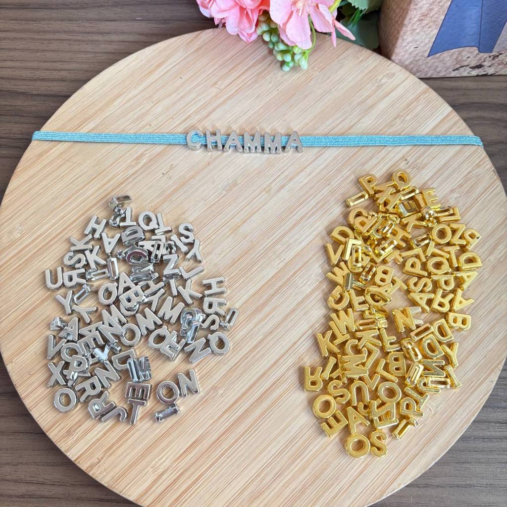 Passante letra Abs 12mm 100 un entremeio miçangas encardenação personalizados faça vocÊ mesmo em Oferta na Shopee