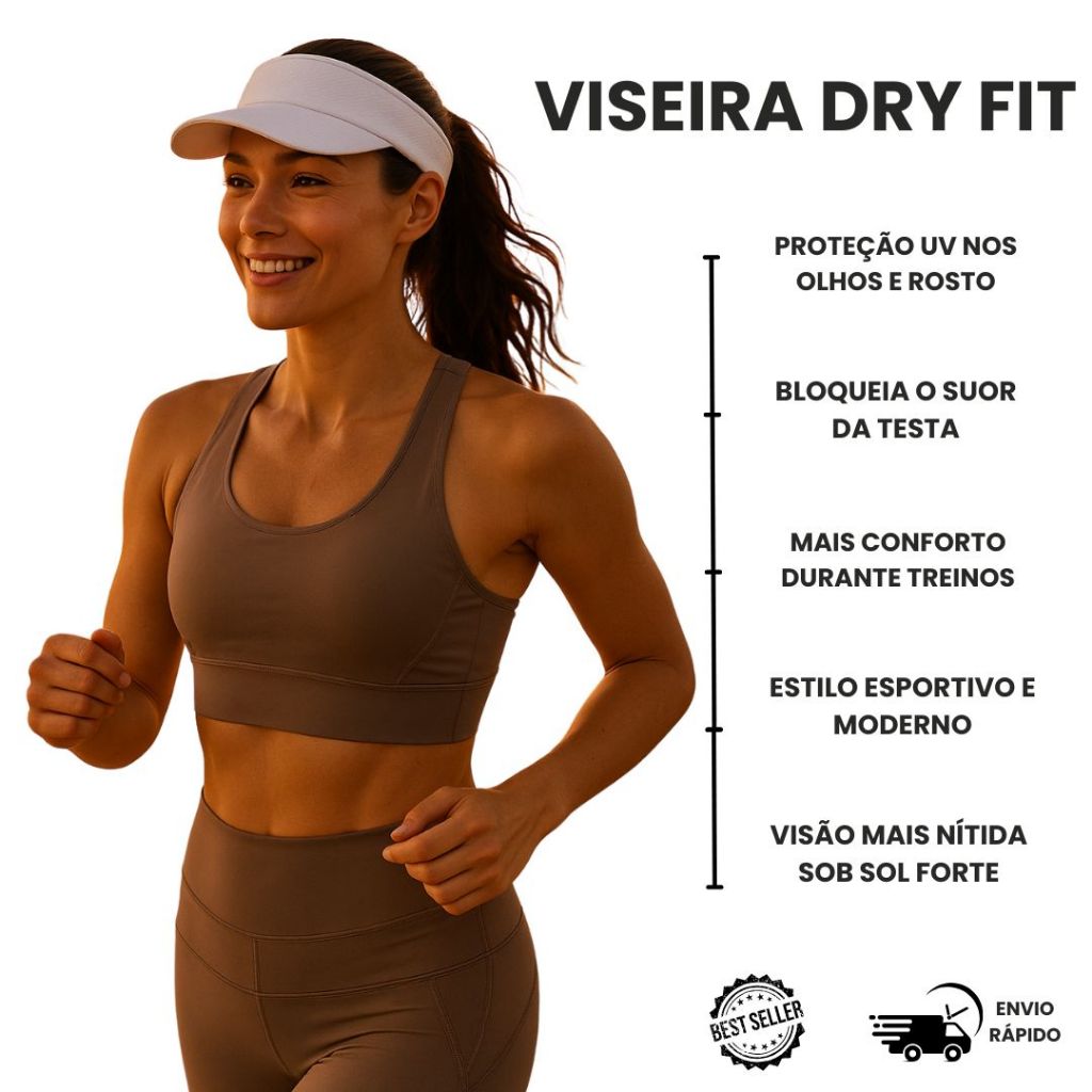 Viseiras Dry Fit Proteção e Estilo para Corrida e Praia em Oferta na Shopee