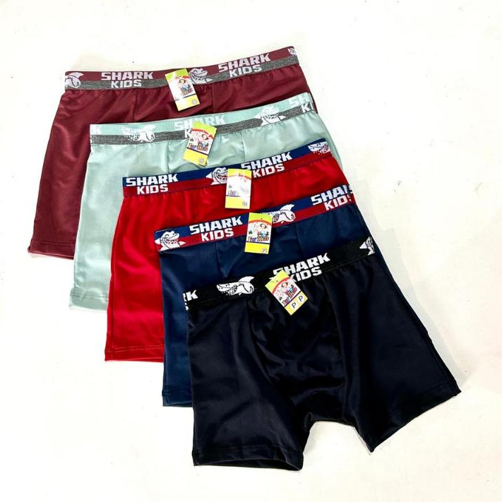 Kit 5 Cueca Boxer Infantil Juvenil Com forro em algodão 02 aos 12 anos