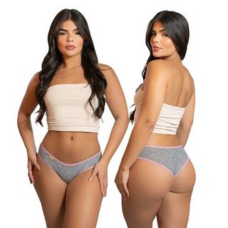 Kit 10 calcinhas tanga conforto básica feminina