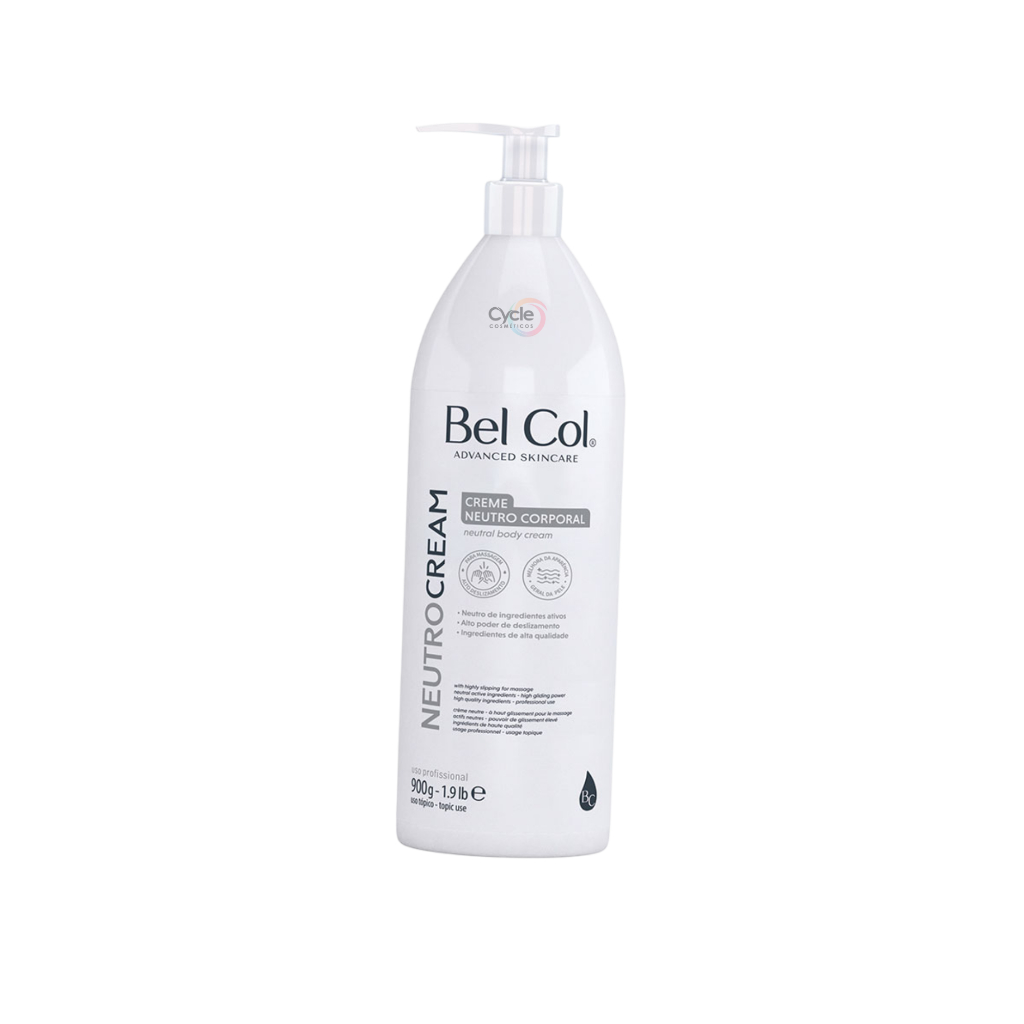 Creme Hidratante Corporal e Deslizamento para Massagem - Neutro Cream 900g Bel Col
