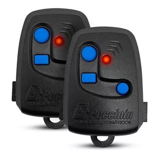 Kit 2 Controles Para Portão + 2 Pilhas Compatível NICE Peccinin TX 3C  - Frequência 433,92 - Preto em Oferta na Shopee