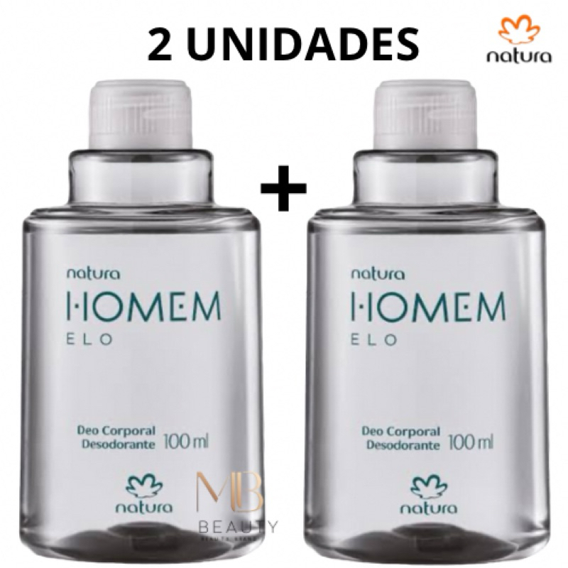 Desodorante Natura Homem Elo Refil Kit 2 Unidades.