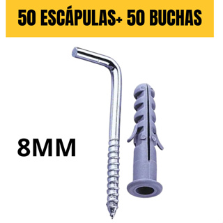 escápulas (parafuso em L) e bucha para fixação com anel de 6, 8 -100 peças em Oferta na Shopee