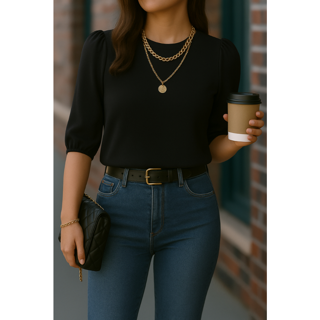 Blusa Feminina Duna Social Alfaitaria 3/4 Princesa Tendência P ao GG em Oferta na Shopee