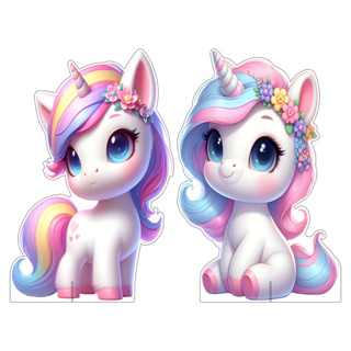 Kit Display de Chão Festa Infantil Unicórnio Cute 3D FC em Oferta na Shopee